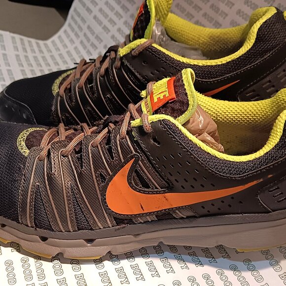 NIKE FLEX TRAIL 2 RUNNING SHOES, MEN'S SIZE 10, GRAY/ORANGE, - Picture 2 of 6